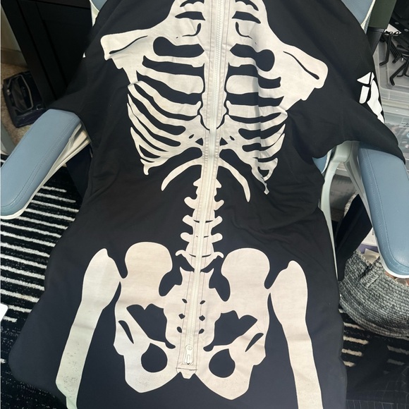 Tipsy Elves Skeleton Zip-Up Onesie Bodysuit - Picture 1 of 7